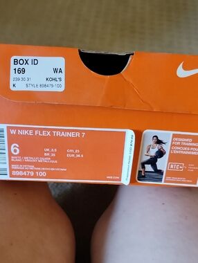 Nike Orange Shoe Box with White Label